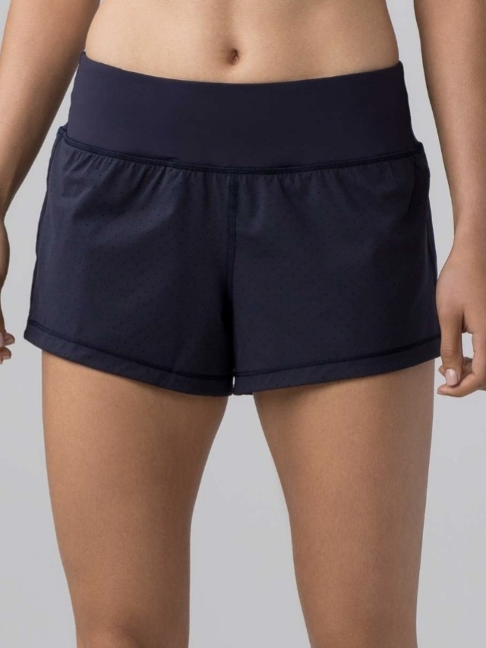 lululemon athletica Black  Perforated Athletic Shorts